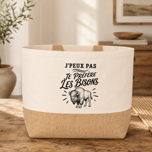 Sac J’peux pas je préfère les Bisons