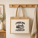 Sac Cabas Jute avec Poche J’peux pas je suis Chauffeur de taxi