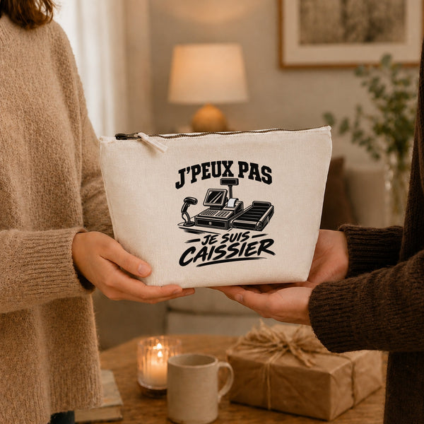 Trousse Beige J’peux pas je suis Caissier