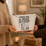 Trousse Beige J’peux pas je préfère les Castors
