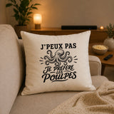 Housse de Coussin J’peux pas je préfère les Poulpes