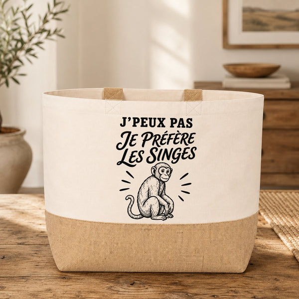 Sac J’peux pas je préfère les Singes