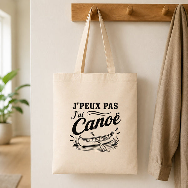 Tote Bag Beige J’peux pas j’ai Canoë