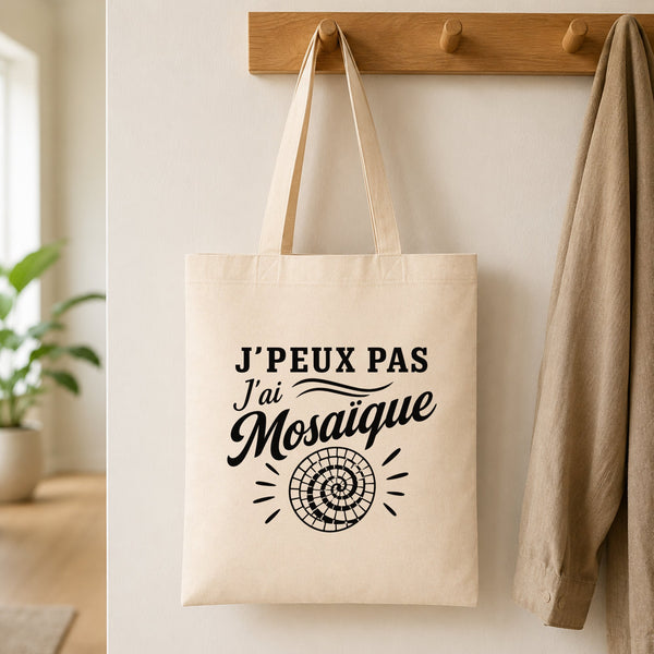 Tote Bag Beige J’peux pas j’ai Mosaïque
