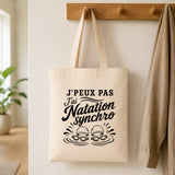 Tote Bag Beige J’peux pas j’ai Natation synchro – natation synchronisée
