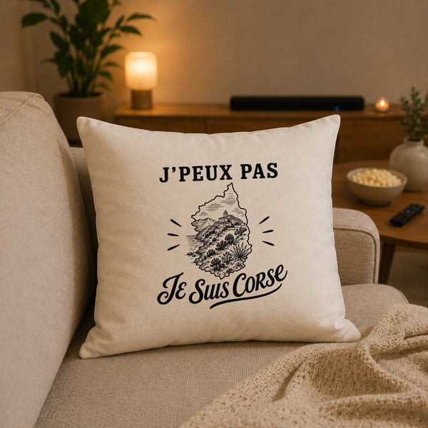 Housse de Coussin J’peux pas je suis Corse