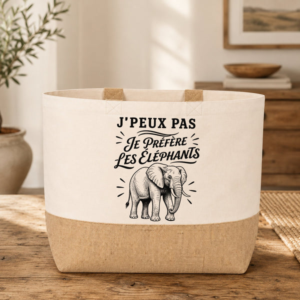Sac J’peux pas je préfère les Éléphants