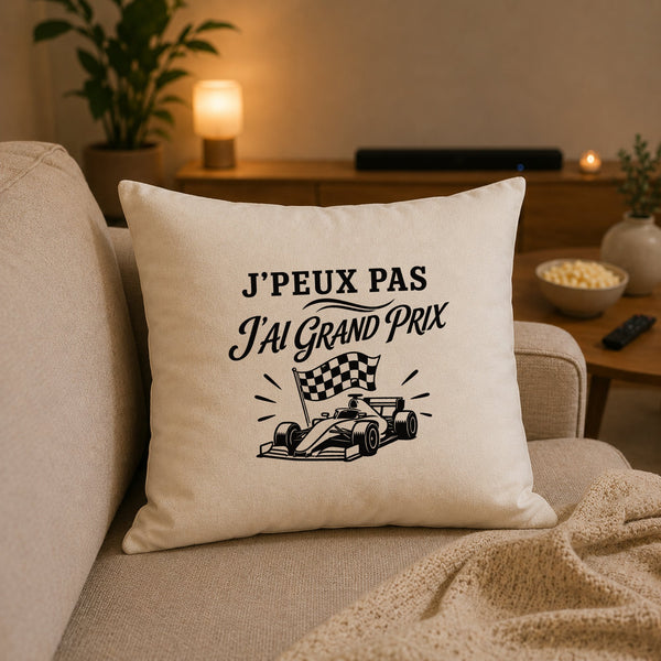 Housse de Coussin J’peux pas j’ai Grand Prix