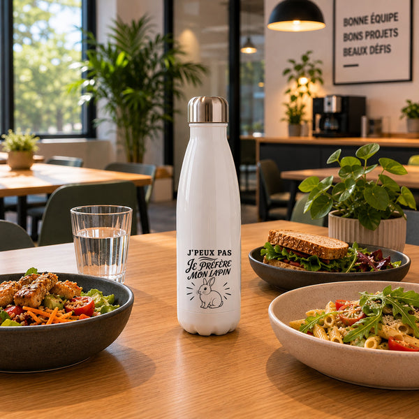 Gourde Isotherme J’peux pas je préfère mon Lapin