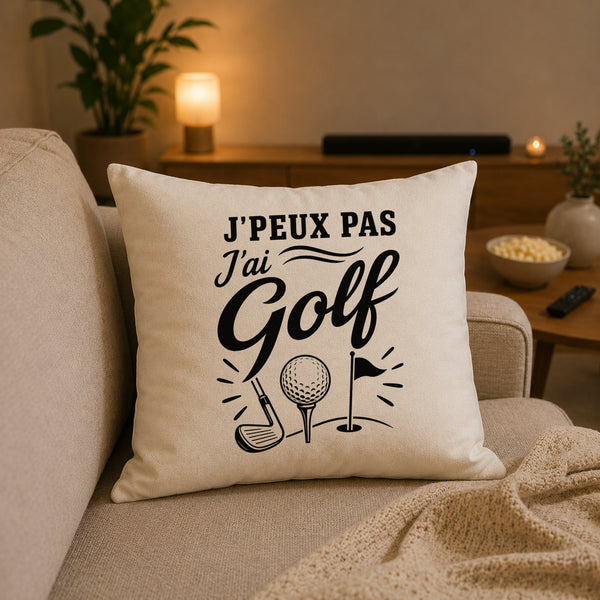 Housse de Coussin J’peux pas j’ai Golf