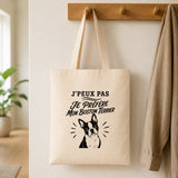 Tote Bag Beige J’peux pas je préfère mon Boston Terrier