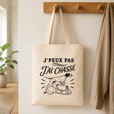 Tote Bag Beige J’peux pas j’ai Chasse