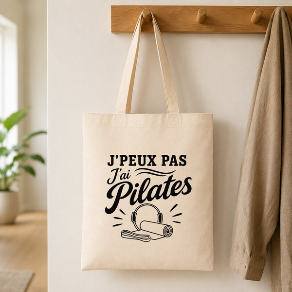 Tote Bag Beige J’peux pas j’ai Pilates