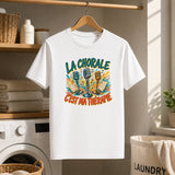 T-shirt Homme Blanc La chorale c'est ma thérapie