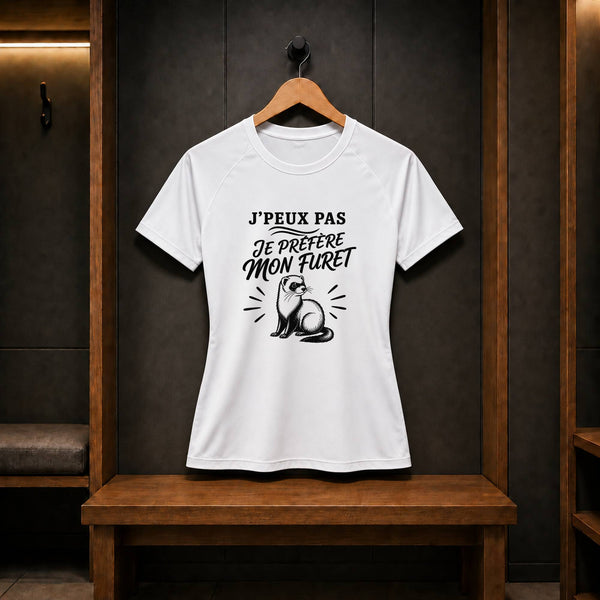 T-shirt de Sport Femme J’peux pas je préfère mon Furet