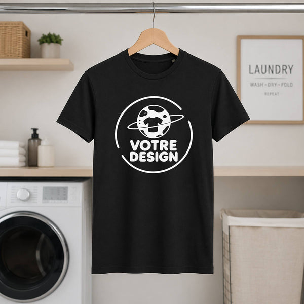T-shirt homme noir - Votre design - Planetee