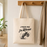 Tote Bag Beige J’peux pas j’ai Motocross