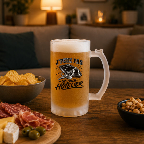 Verre à Bière J’peux pas je suis Hôtelier