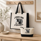 Ensemble Cabas et Trousse J’peux pas je suis Vendeur