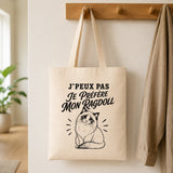Tote Bag Beige J’peux pas je préfère mon Ragdoll