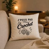 Housse de Coussin J’peux pas j’ai Crochet