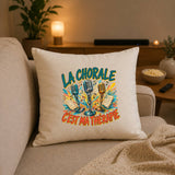 Housse de Coussin La chorale c'est ma thérapie