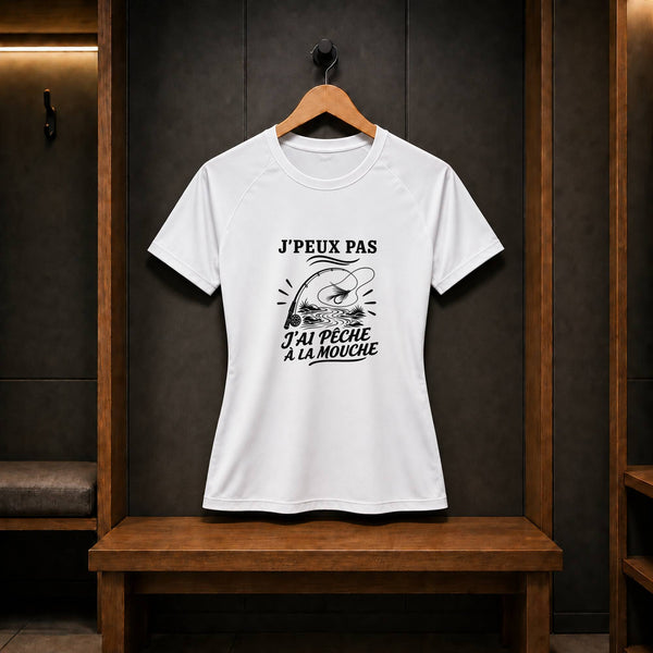 T-shirt de Sport Femme J’peux pas j’ai Pêche à la mouche