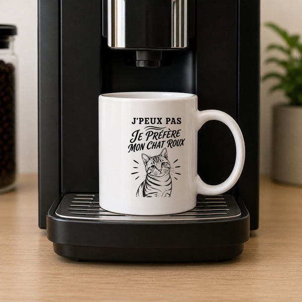 Mug J’peux pas je préfère mon Chat roux