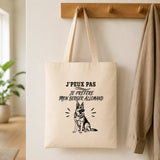 Tote Bag Beige J’peux pas je préfère mon Berger Allemand