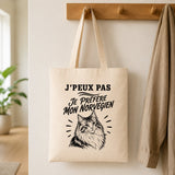 Tote Bag Beige J’peux pas je préfère mon Norvégien