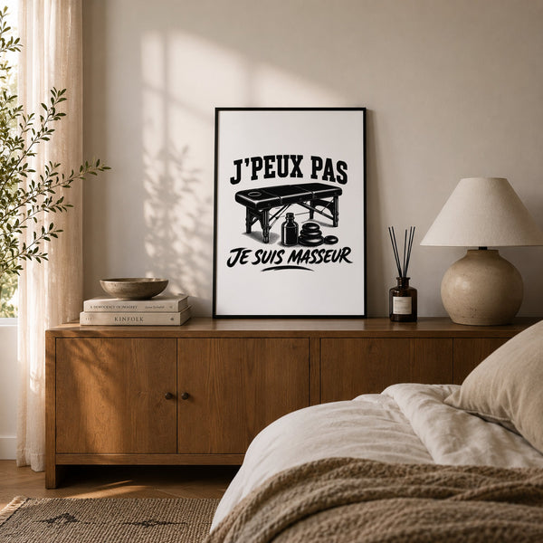 Poster J’peux pas je suis Masseur