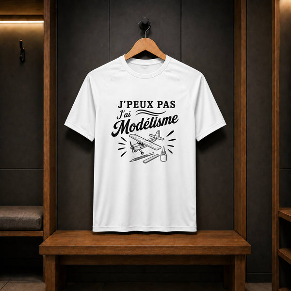 T-shirt de Sport Homme J’peux pas j’ai Modélisme – modélisme aérien (avion)