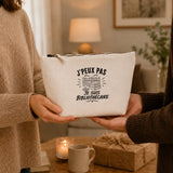 Trousse Beige J’peux pas je suis Bibliothécaire