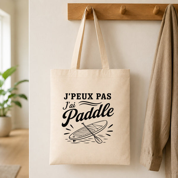 Tote Bag Beige J’peux pas j’ai Paddle