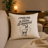 Housse de Coussin J’peux pas je préfère les Bouquetins