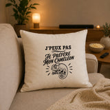 Housse de Coussin J’peux pas je préfère mon Caméléon