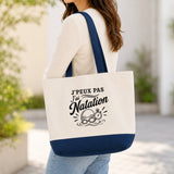 Grand Sac Cabas Fond Bleu J’peux pas j’ai Natation