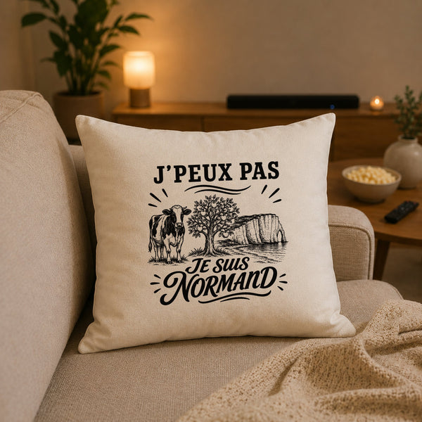 Housse de Coussin J’peux pas je suis Normand