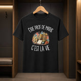 T-shirt de Sport Homme Noir Être prof de maths c'est la vie – Noir