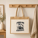 Sac Cabas Jute avec Poche J’peux pas je suis Esthéticienne