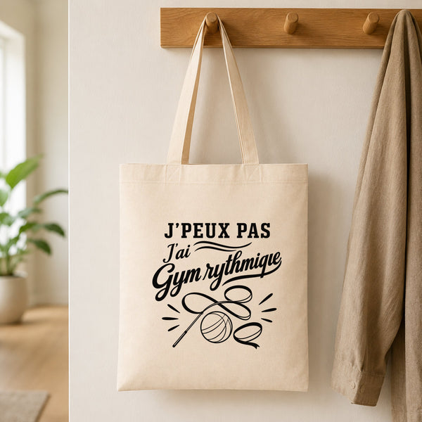 Tote Bag Beige J’peux pas j’ai Gym rythmique
