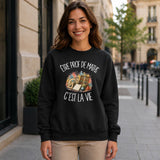 Sweat Noir Être prof de maths c'est la vie