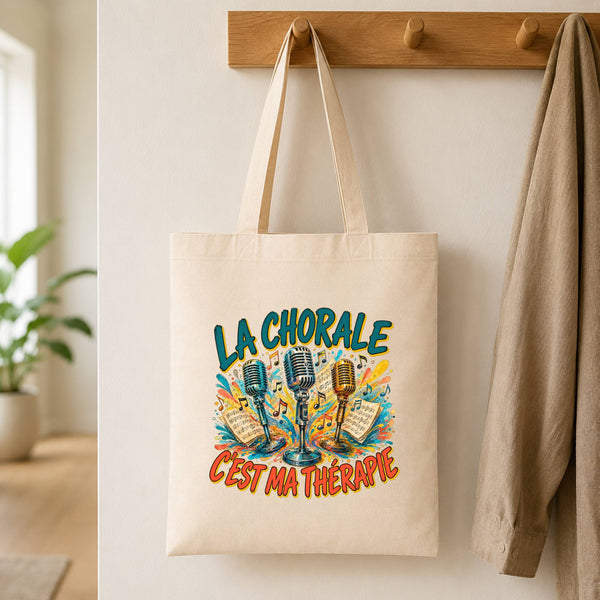 Tote Bag Beige La chorale c'est ma thérapie