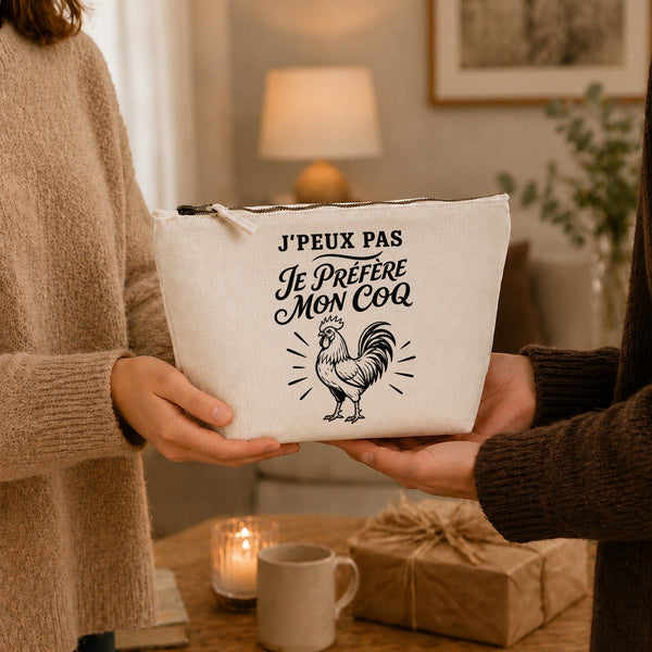 Trousse Beige J’peux pas je préfère mon Coq