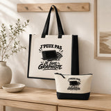 Ensemble Cabas et Trousse J’peux pas je suis Graphiste