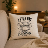 Housse de Coussin J’peux pas je suis Éboueur