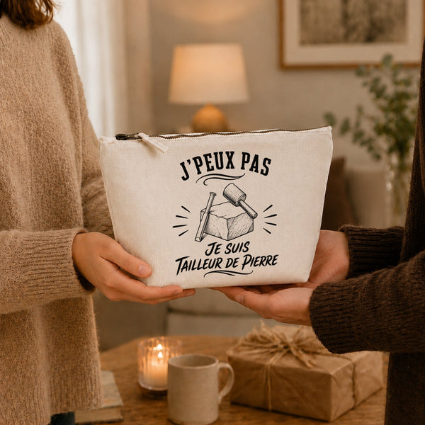 Trousse Beige J’peux pas je suis Tailleur de pierre