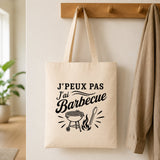 Tote Bag Beige J’peux pas j’ai Barbecue