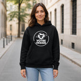 Sweat à capuche noir - Votre design - Planetee