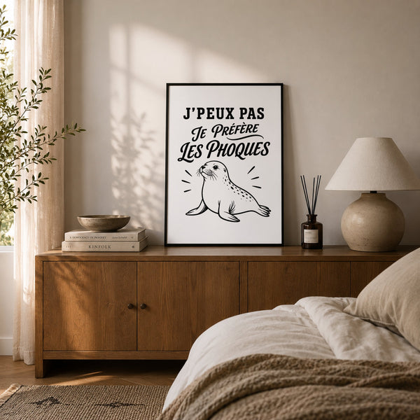 Poster J’peux pas je préfère les Phoques